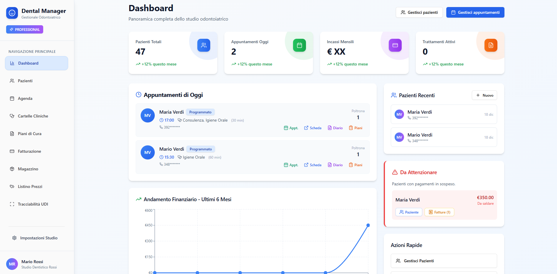 DentalManager Dashboard